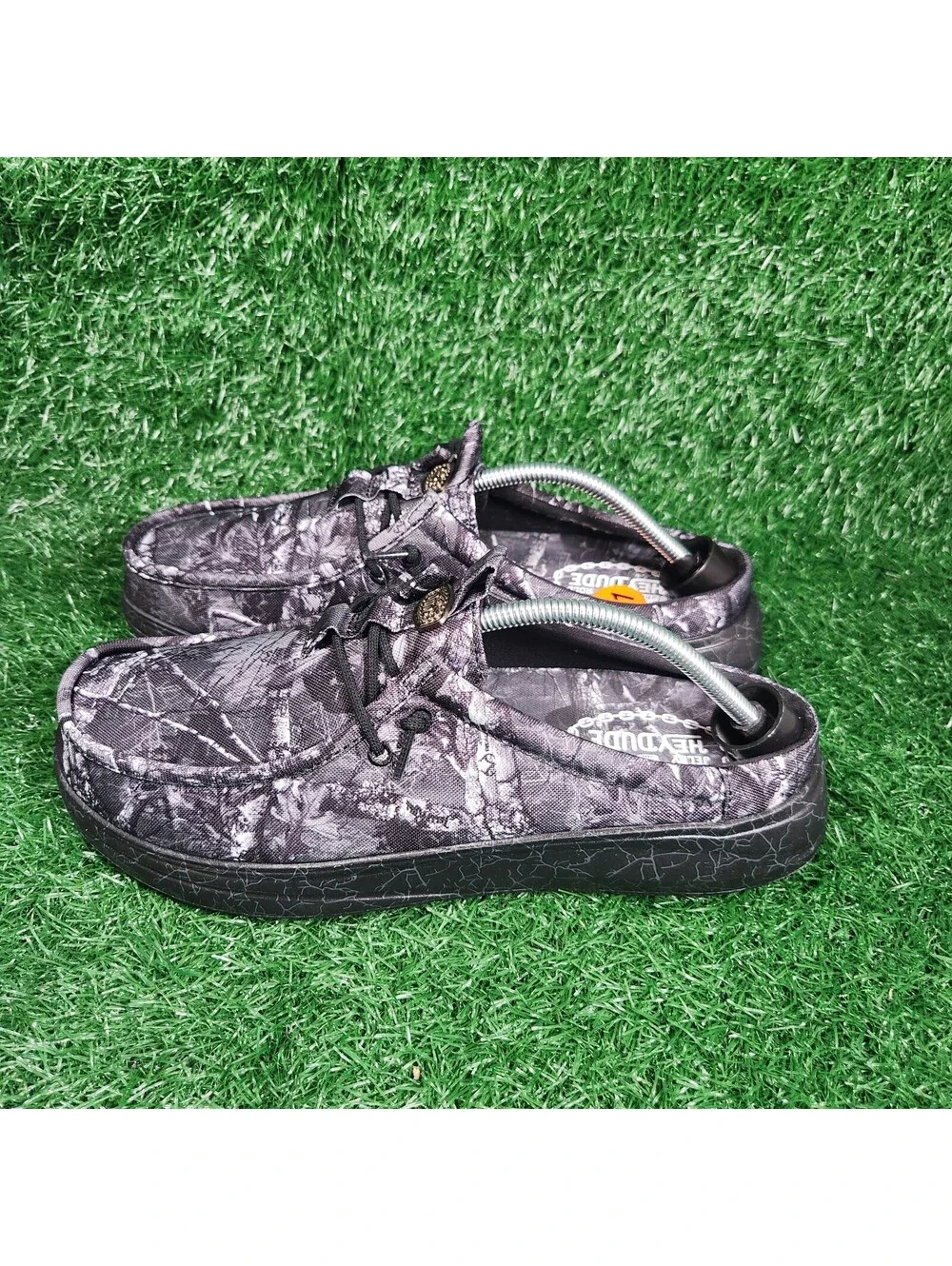 Brand new Jelly Roll Hey Dude Wally Mens Black Gray Camo Slip-On Loafers Size 11